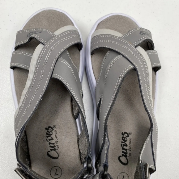 Curves for Women Shape Up Sandals Rockers Exercise Toning Shoes Women's Size 7M - Picture 6 of 11